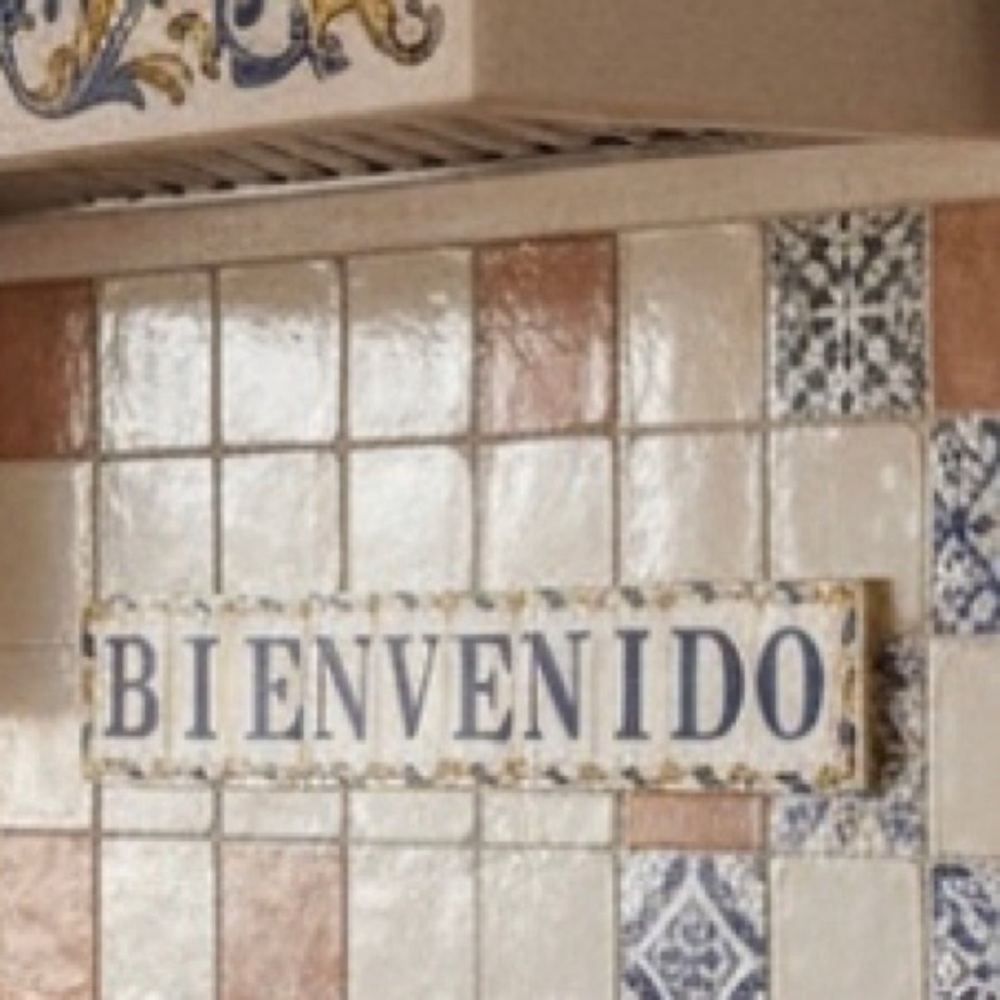 Handmade Tiled ‘BIENVENIDO’ sign